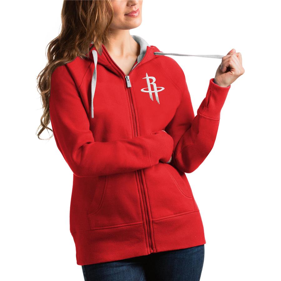 Houston Rockets Antigua Women's Victory Full-Zip Hoodie - Red