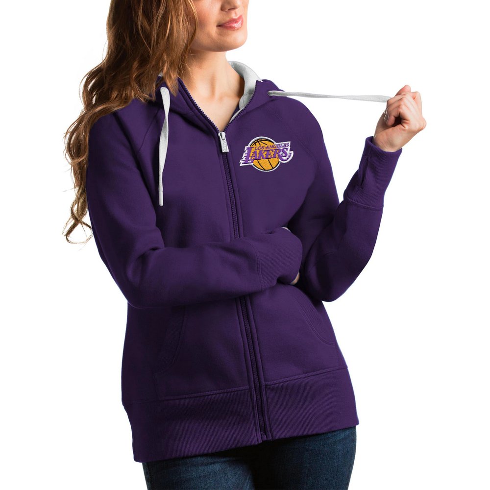 Los Angeles Lakers Antigua Women's Victory Full-Zip Hoodie - Purple