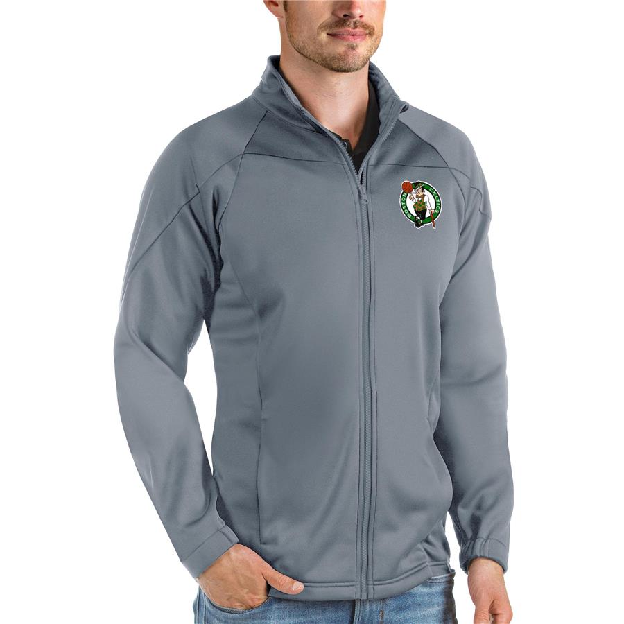 Boston Celtics Antigua Links Full-Zip Golf Jacket - Charcoal