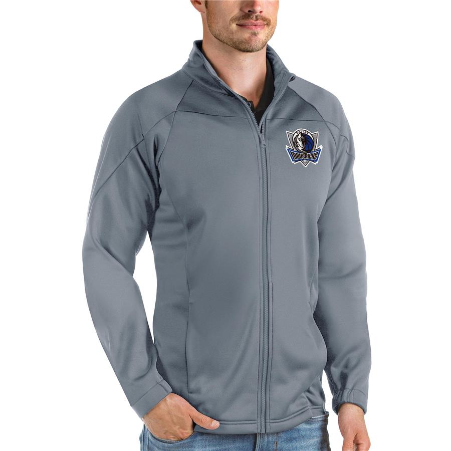 Dallas Mavericks Antigua Links Full-Zip Golf Jacket - Charcoal