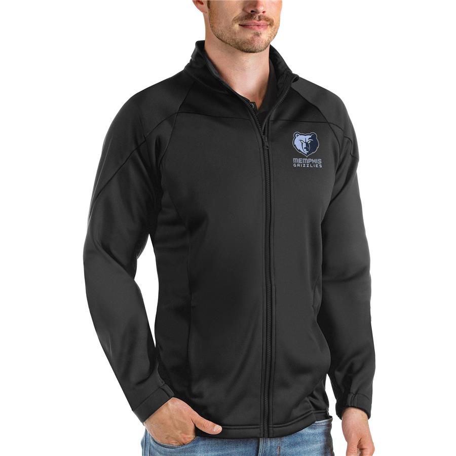 Memphis Grizzlies Antigua Links Full-Zip Golf Jacket - Black