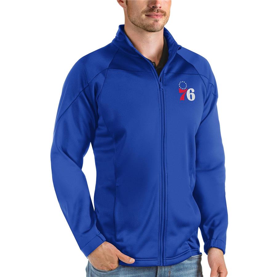 Philadelphia 76ers Antigua Links Full-Zip Golf Jacket - Royal