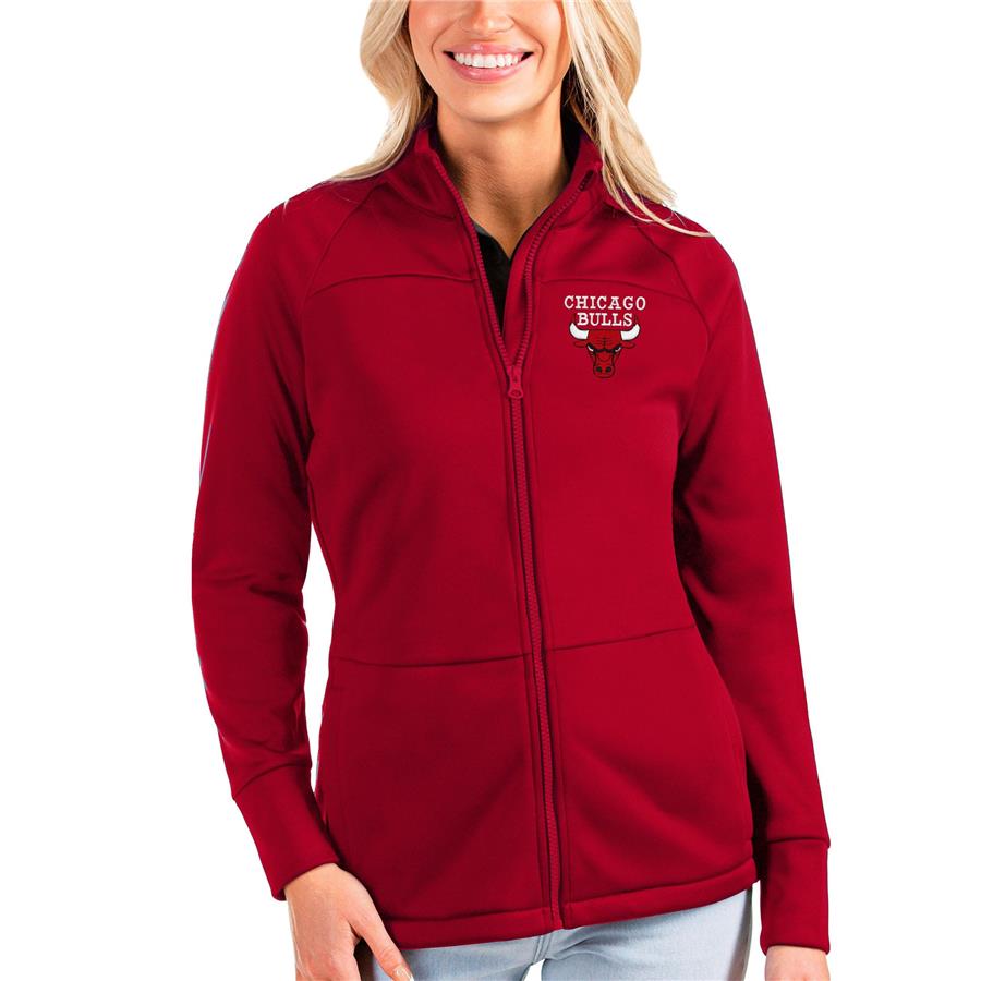 Chicago Bulls Antigua Women's Links Full-Zip Golf Jacket - Red
