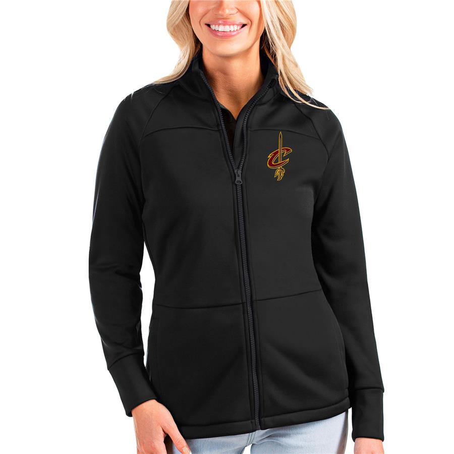 Cleveland Cavaliers Antigua Women's Links Full-Zip Golf Jacket - Black