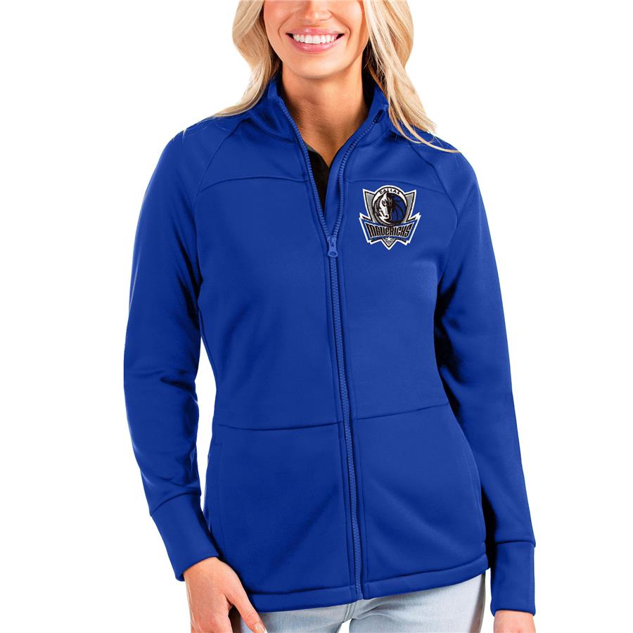 Dallas Mavericks Antigua Women's Links Full-Zip Golf Jacket - Royal