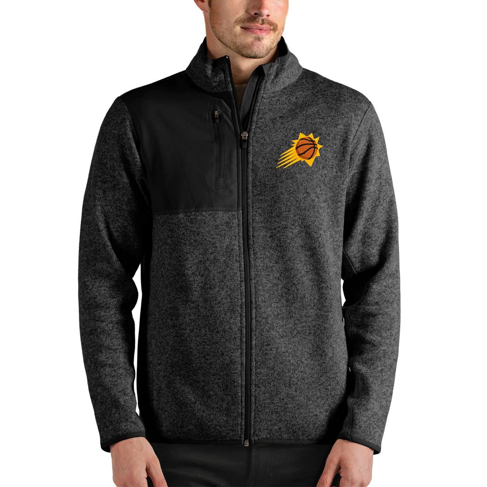 Куртка на молнии Phoenix Suns Antigua Fortune (чёрный меланж)