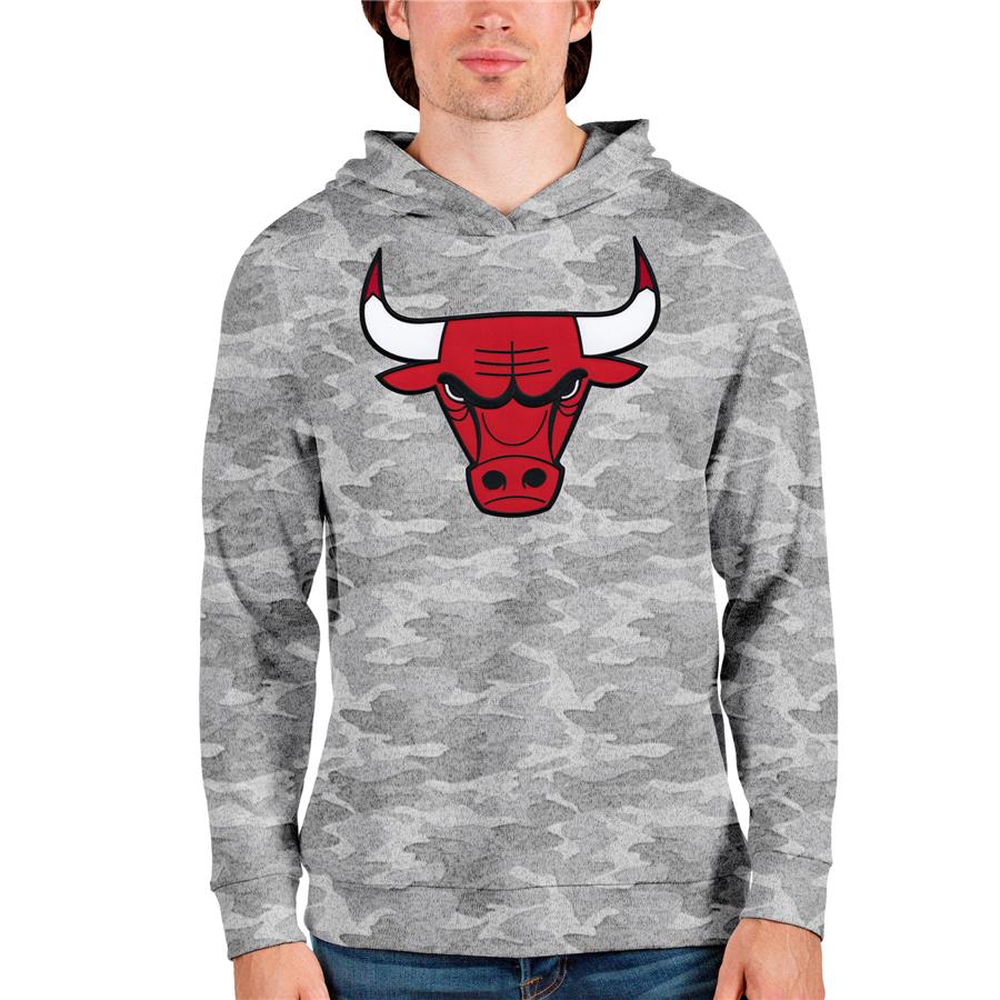 Chicago Bulls Antigua Logo Absolute Pullover Hoodie - Camo