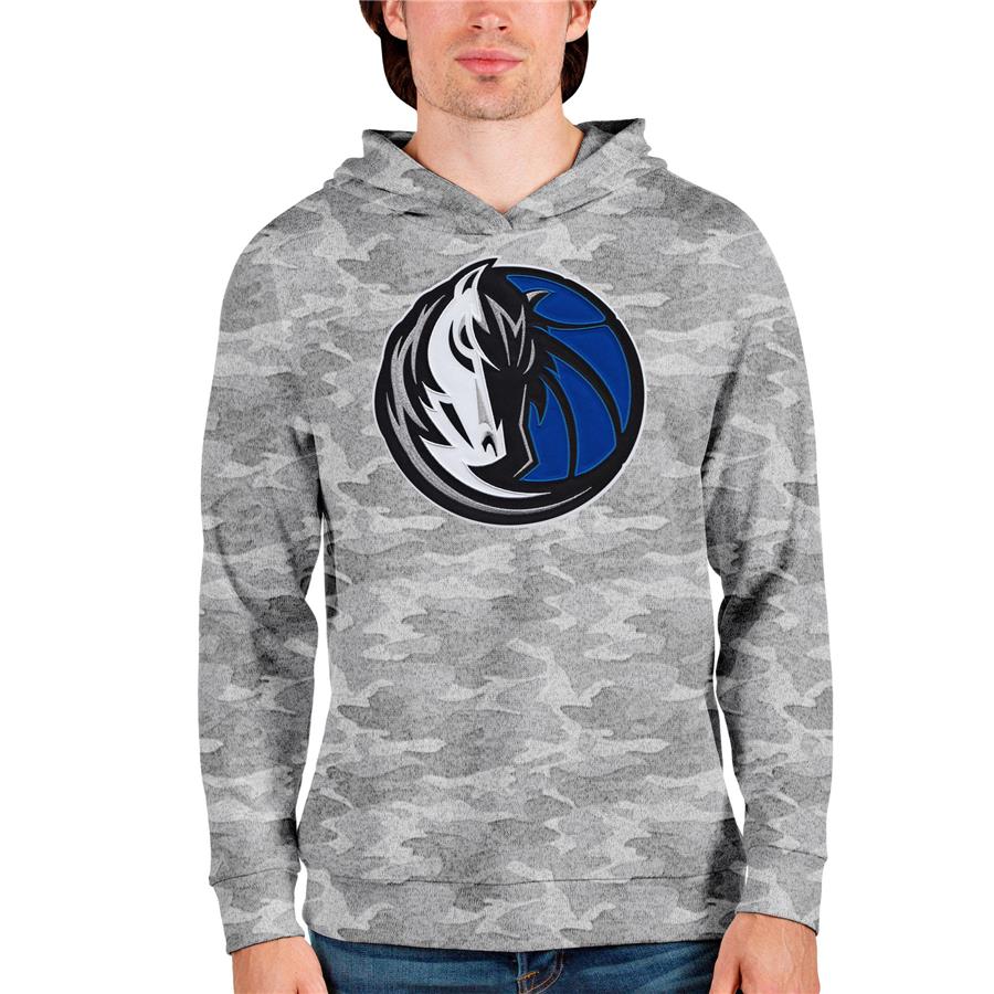 Dallas Mavericks Antigua Logo Absolute Pullover Hoodie - Camo