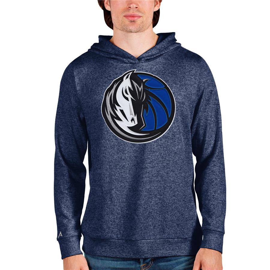Dallas Mavericks Antigua Logo Absolute Pullover Hoodie - Navy