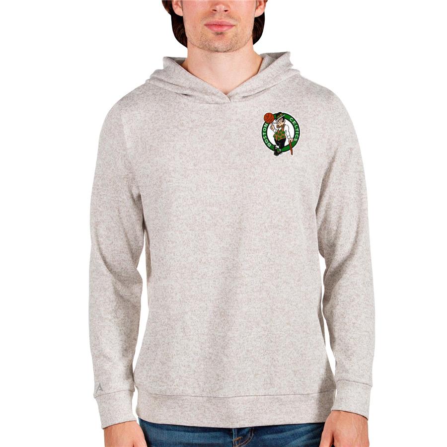 Boston Celtics Antigua Absolute Pullover Hoodie - Oatmeal