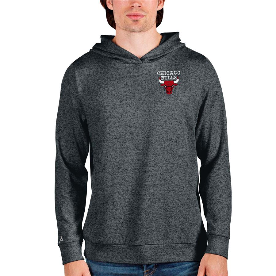 Chicago Bulls Antigua Absolute Pullover Hoodie - Heathered Charcoal