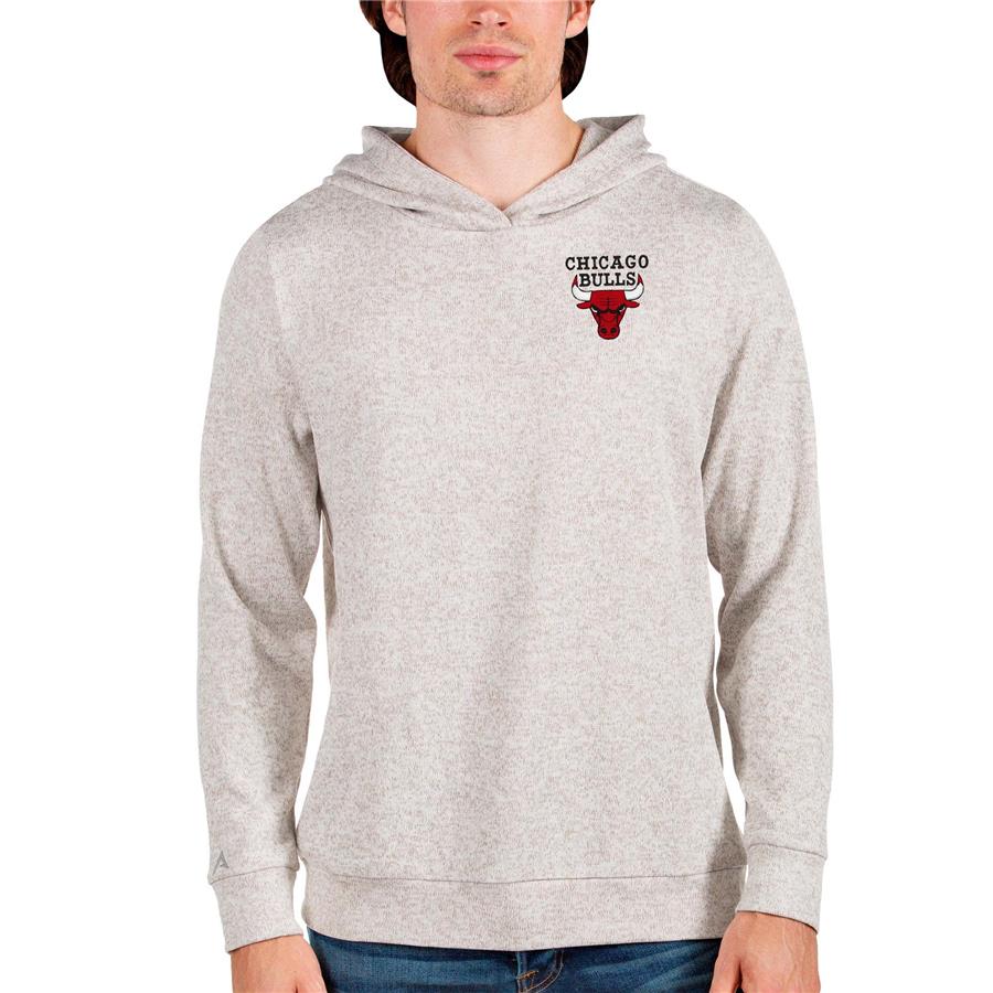Chicago Bulls Antigua Absolute Pullover Hoodie - Oatmeal