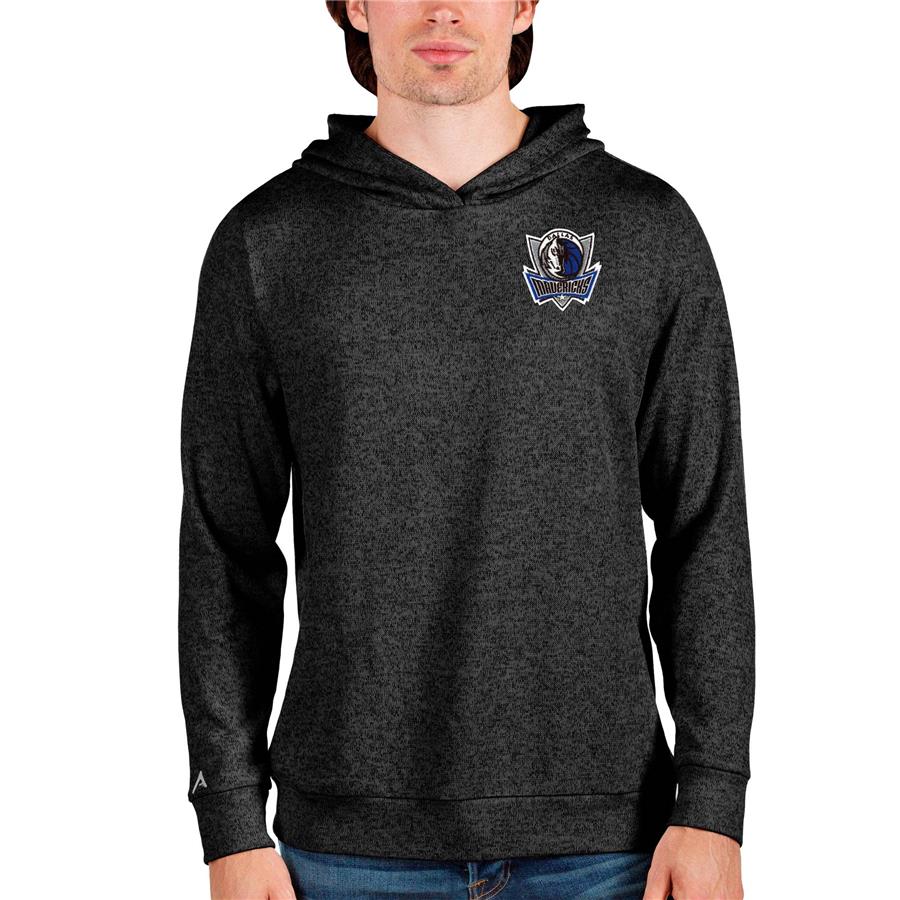 Dallas Mavericks Antigua Absolute Pullover Hoodie - Heathered Black