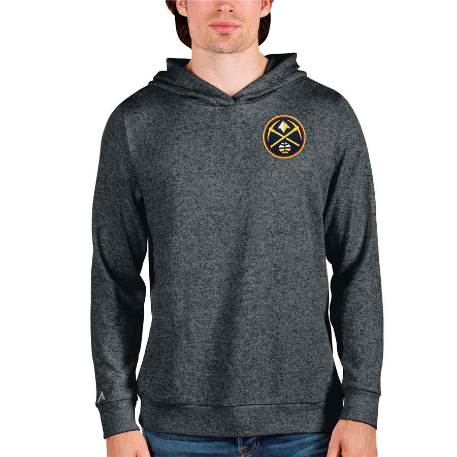 Denver Nuggets Antigua Absolute Pullover Hoodie - Heathered Charcoal