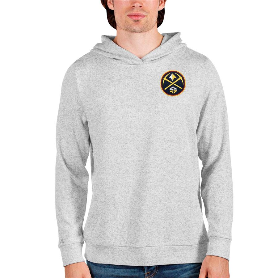 Denver Nuggets Antigua Absolute Pullover Hoodie - Heathered Gray