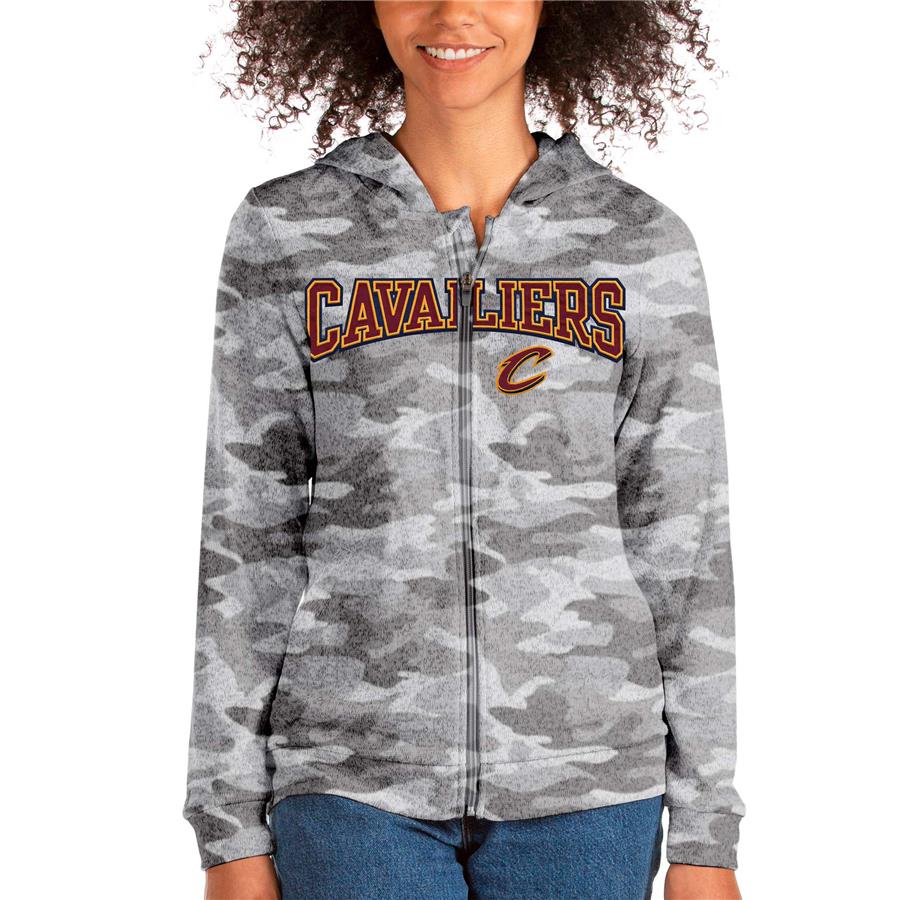 Cleveland Cavaliers Antigua Women's Team Absolute Full-Zip Hoodie - Camo