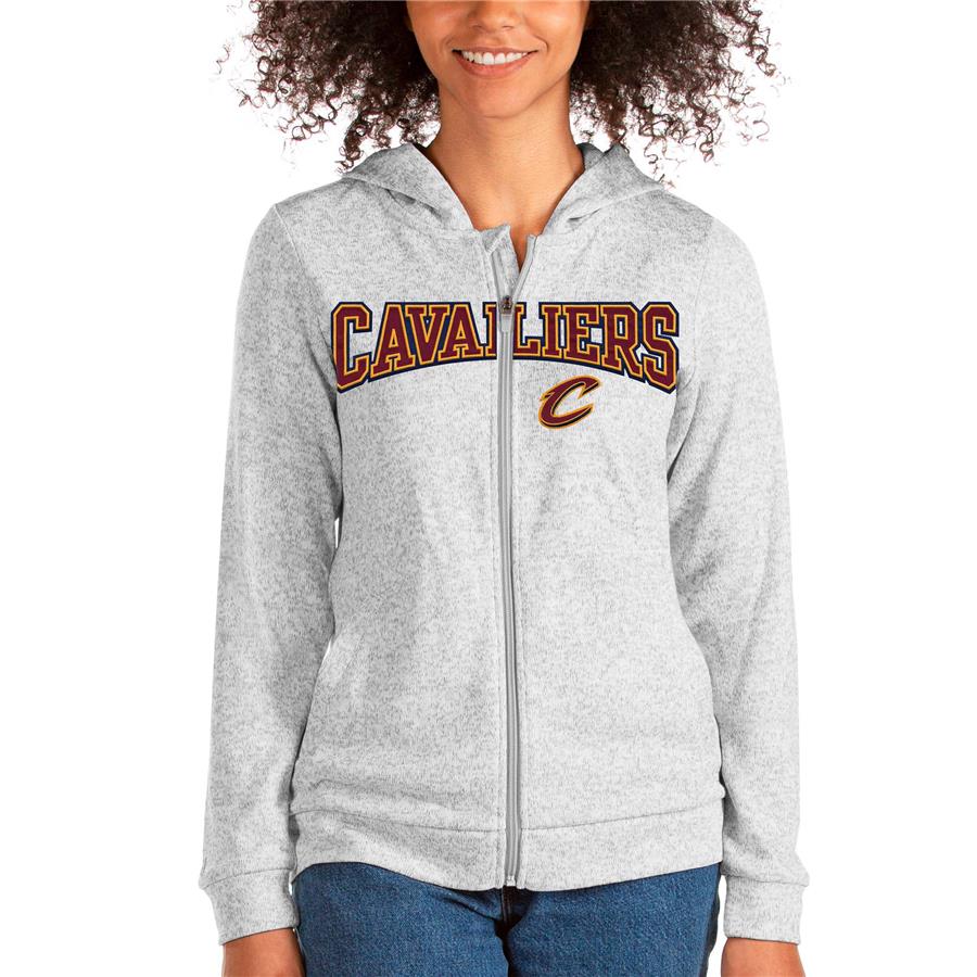 Cleveland Cavaliers Antigua Women's Team Absolute Full-Zip Hoodie - Heathered Gray