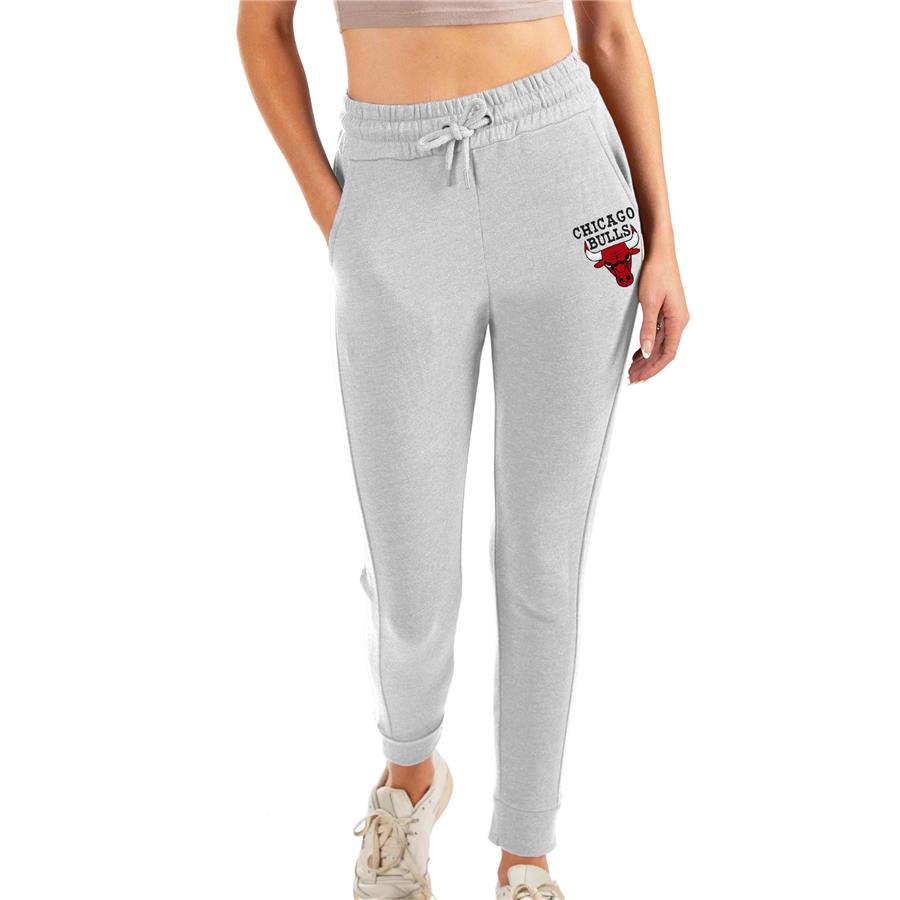 Chicago Bulls Antigua Women's Action Jogger Pants - Heathered Gray