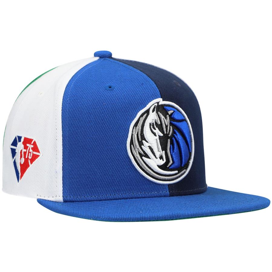 Dallas Mavericks Mitchell & Ness NBA 75th Anniversary What The? Snapback Hat - Royal