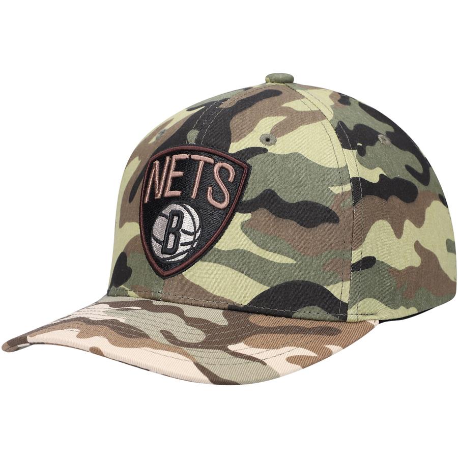 Brooklyn Nets Mitchell & Ness Woodland Desert Snapback Hat - Camo