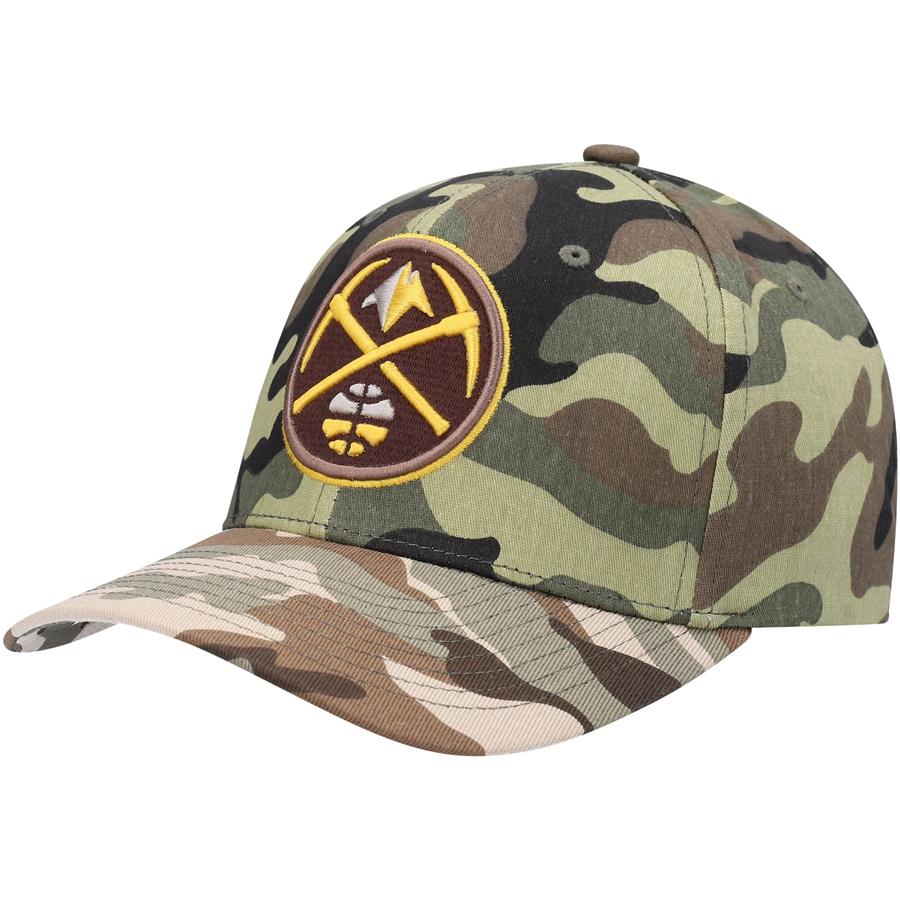 Denver Nuggets Mitchell & Ness Woodland Desert Snapback Hat - Camo