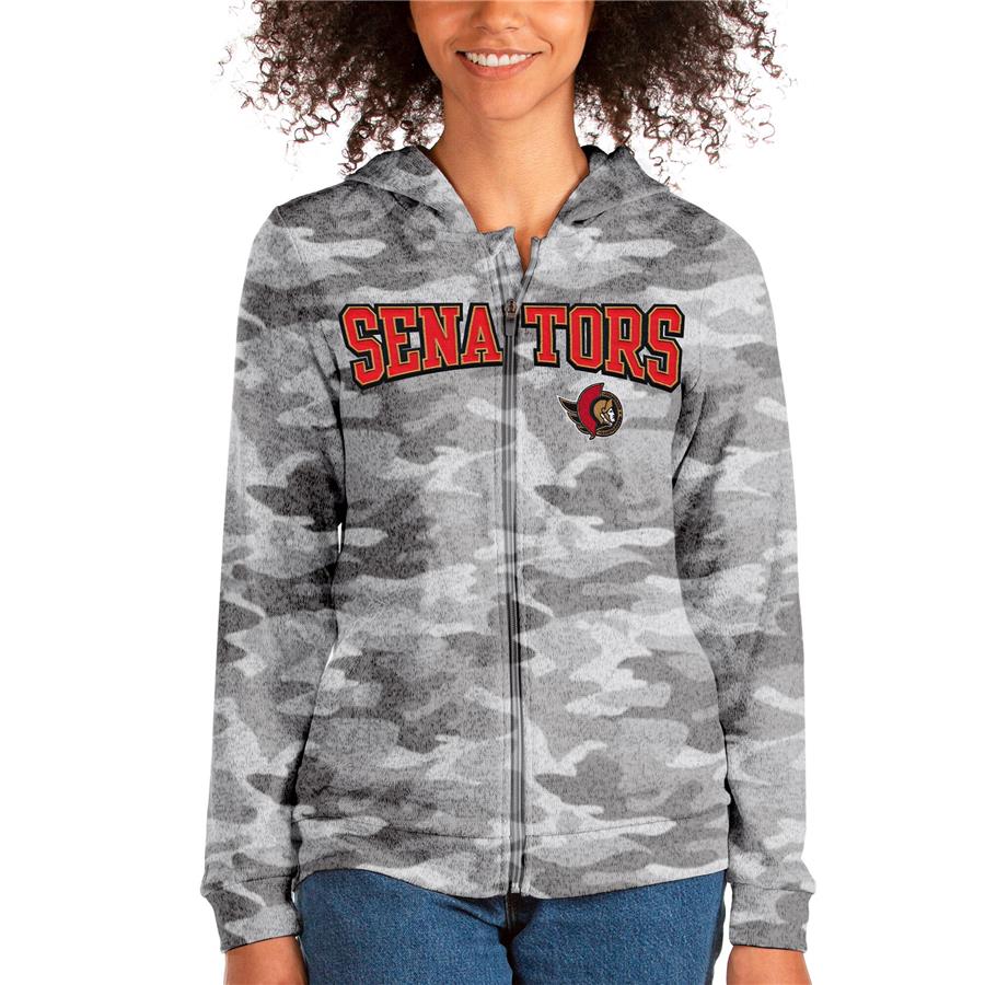Ottawa Senators Antigua Women's Team Absolute Full-Zip Hoodie - Camo