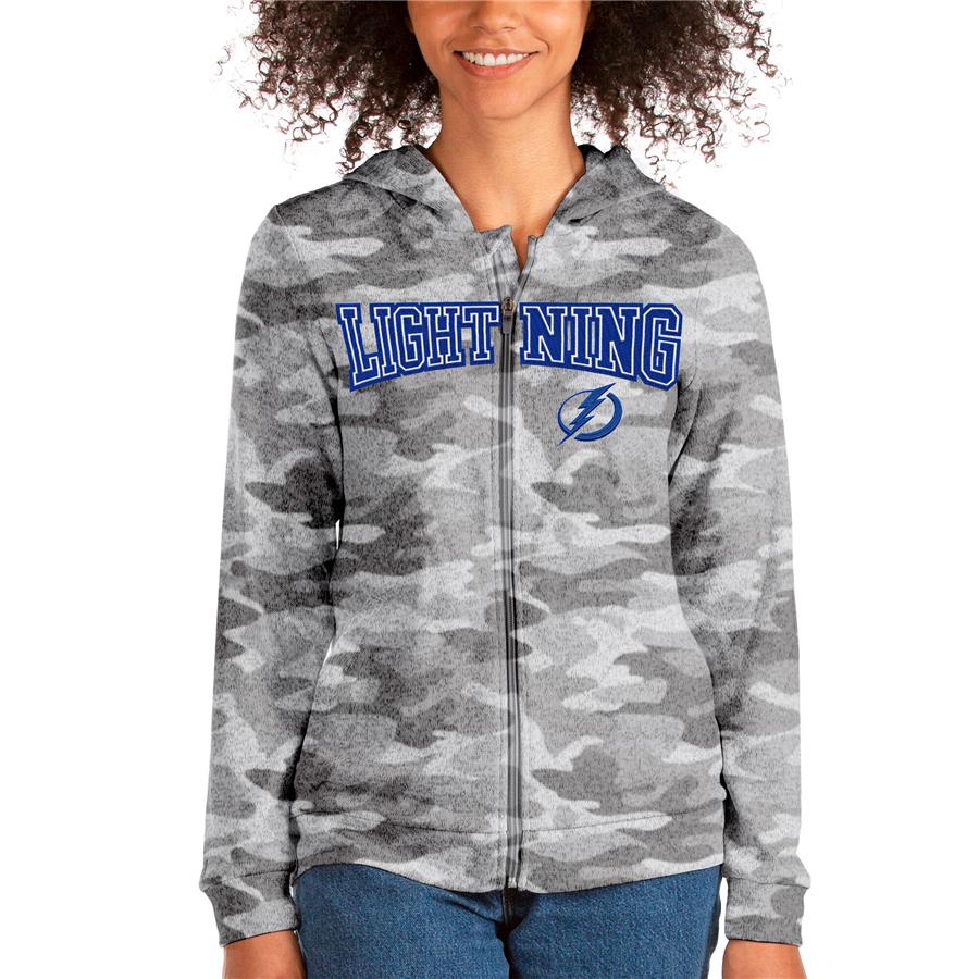 Tampa Bay Lightning Antigua Women's Team Absolute Full-Zip Hoodie - Camo