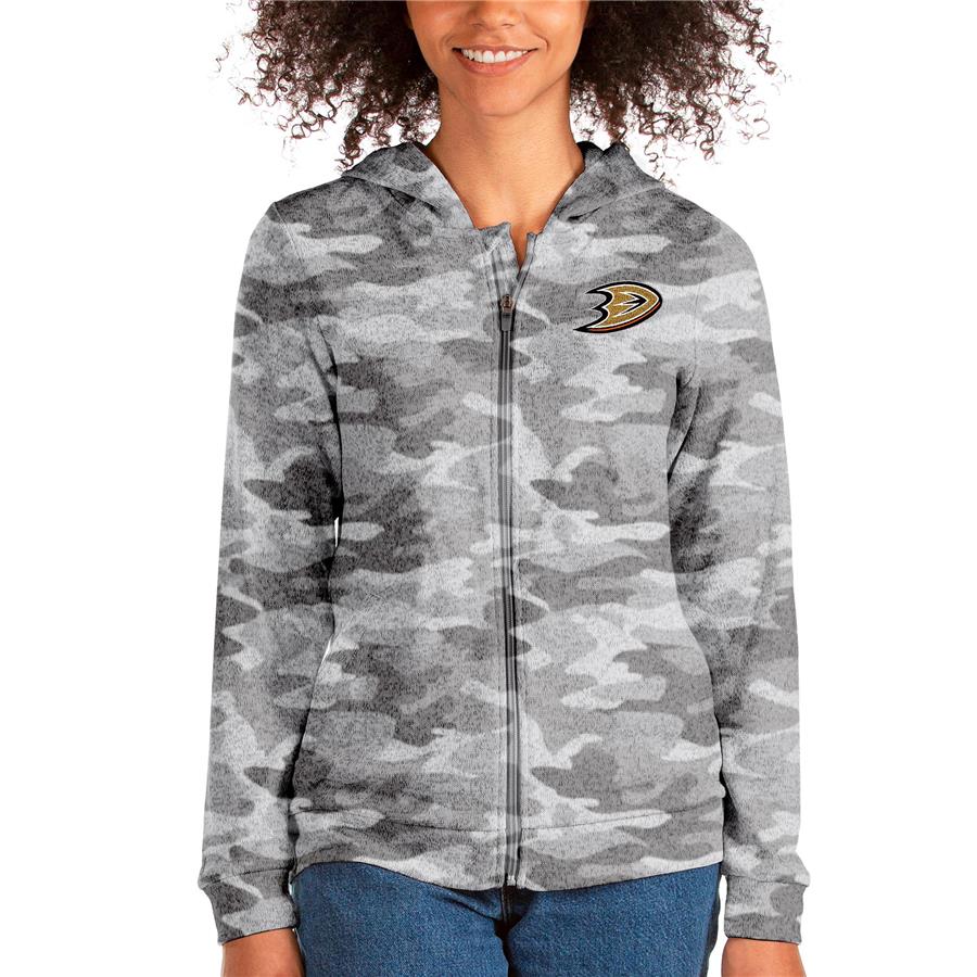 Anaheim Ducks Antigua Absolute Full-Zip Hoodie - Camo