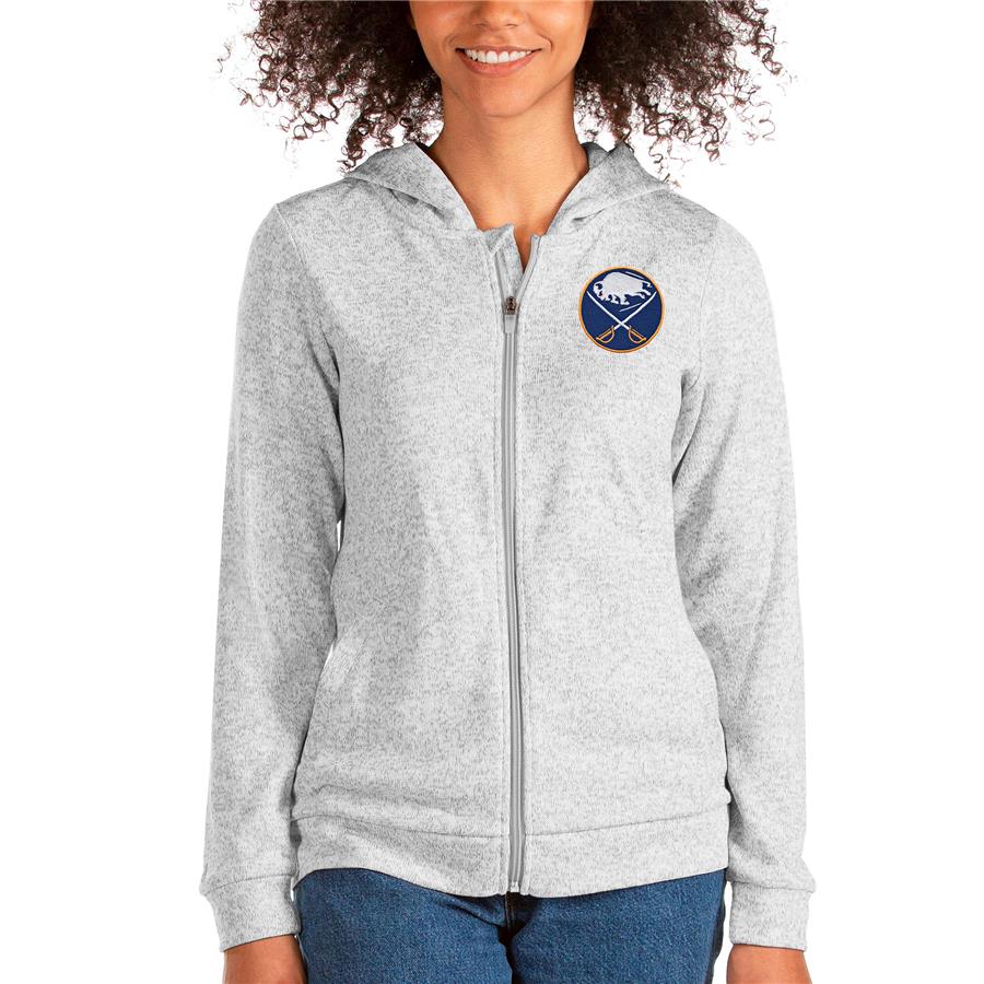 Buffalo Sabres Antigua Women's Absolute Full-Zip Hoodie - Heathered Gray