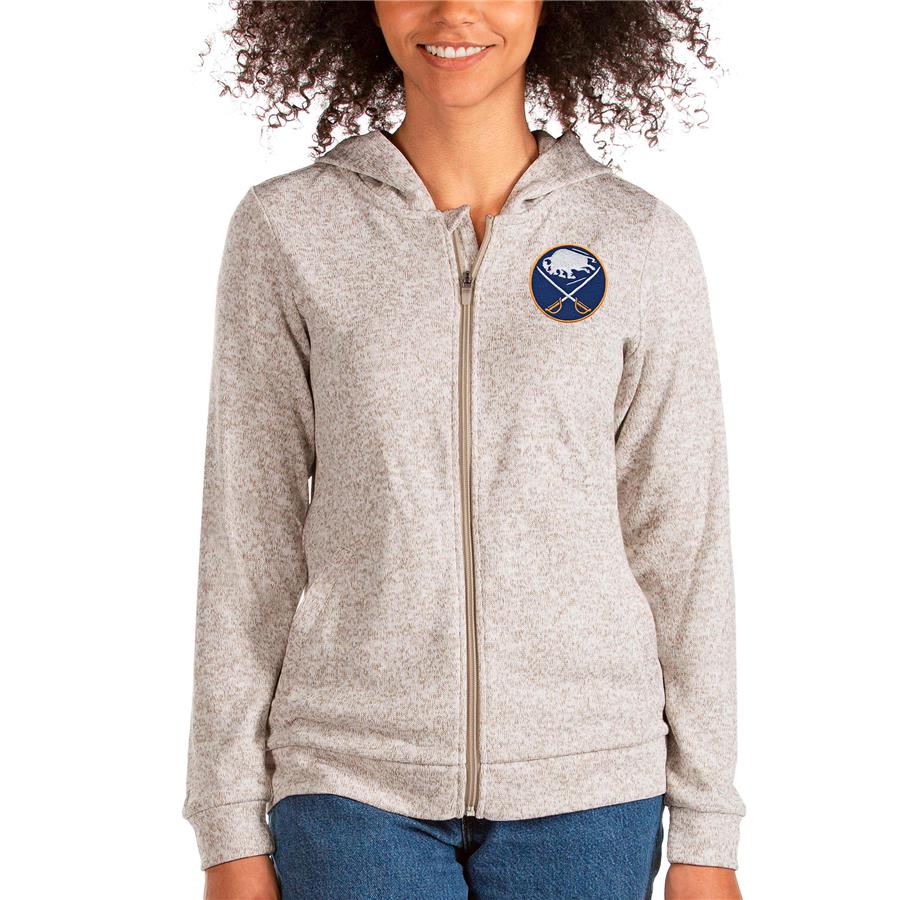 Buffalo Sabres Antigua Women's Absolute Full-Zip Hoodie - Oatmeal
