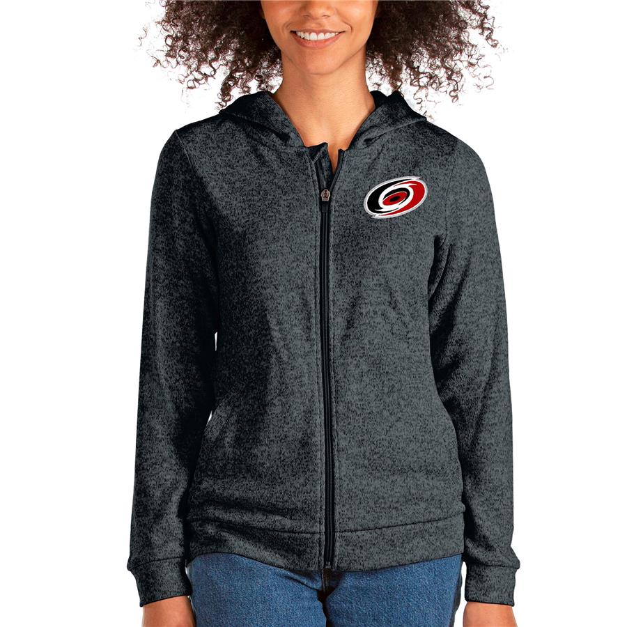 Carolina Hurricanes Antigua Women's Absolute Full-Zip Hoodie - Heathered Charcoal