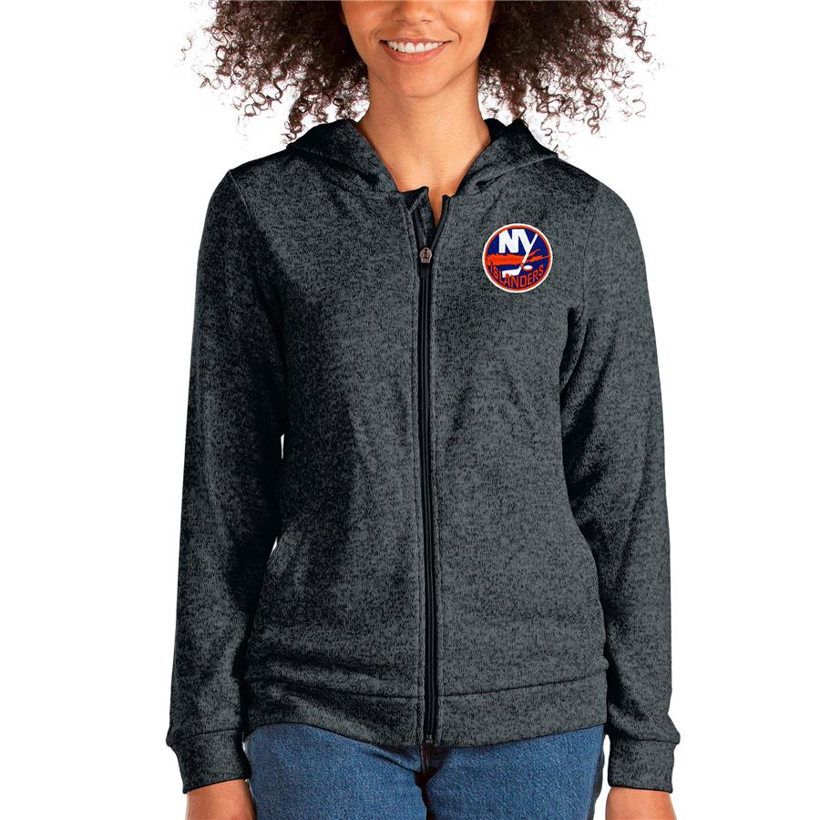 New York Islanders Antigua Women's Absolute Full-Zip Hoodie - Heathered Charcoal