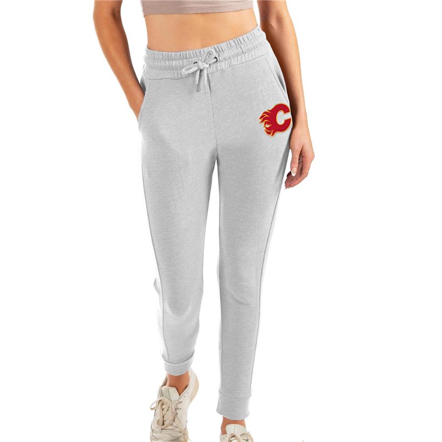 Calgary Flames Antigua Women's Action Jogger Pants - Heathered Gray