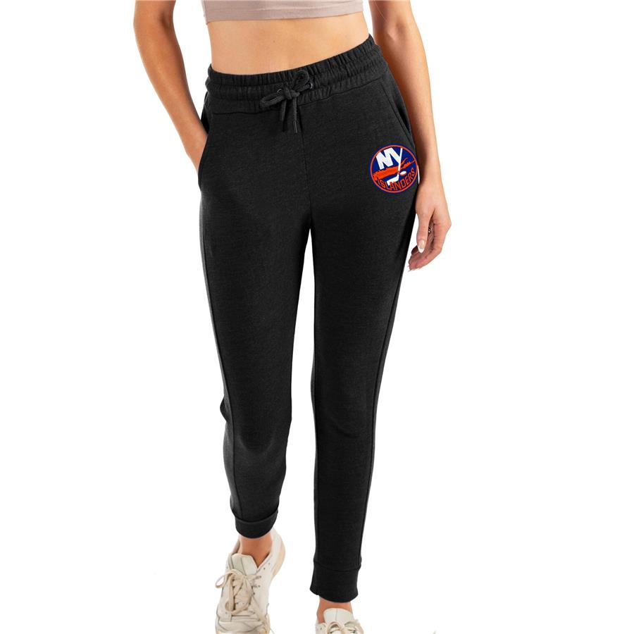 New York Islanders Antigua Women's Action Jogger Pants - Heathered Black
