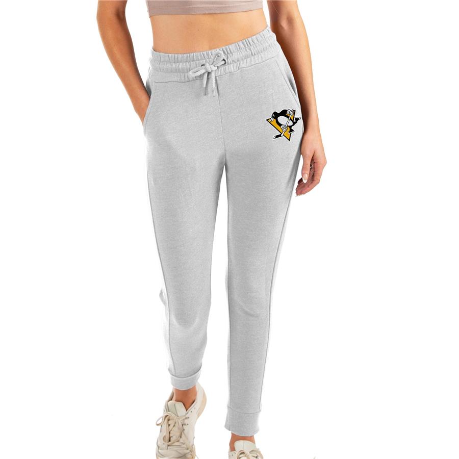 Pittsburgh Penguins Antigua Women's Action Jogger Pants - Heathered Gray
