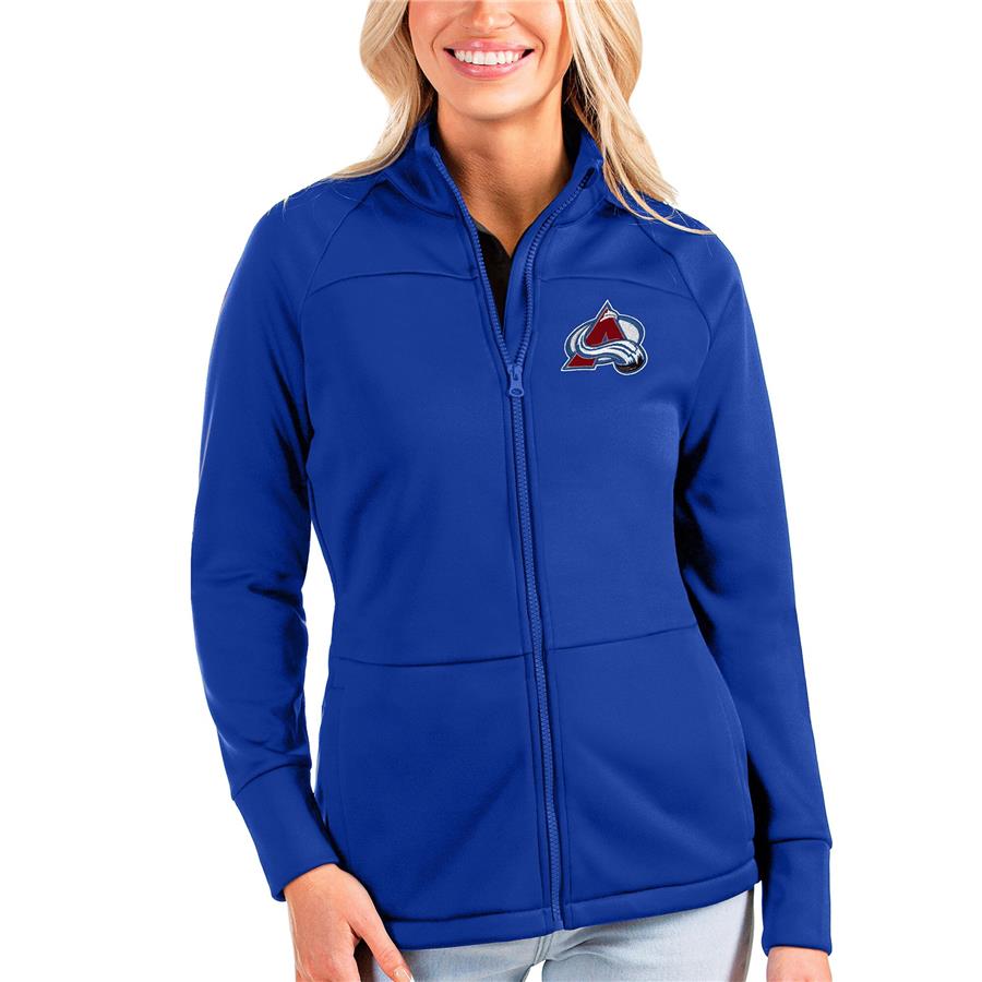 Colorado Avalanche Antigua Women's Links Full-Zip Golf Jacket - Blue