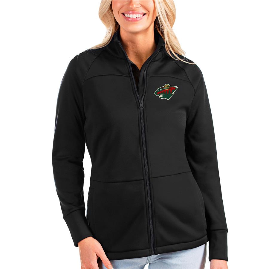 Женская куртка на молнии Minnesota Wild Antigua Links Golf (чёрный)