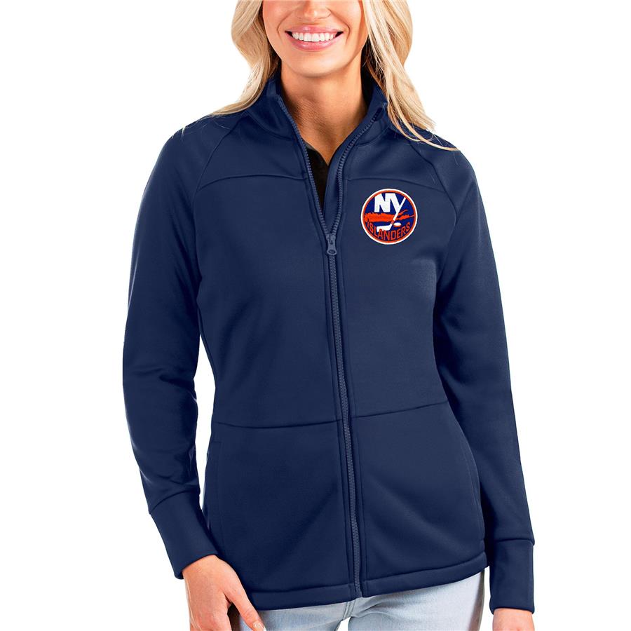 New York Islanders Antigua Women's Links Full-Zip Golf Jacket - Navy
