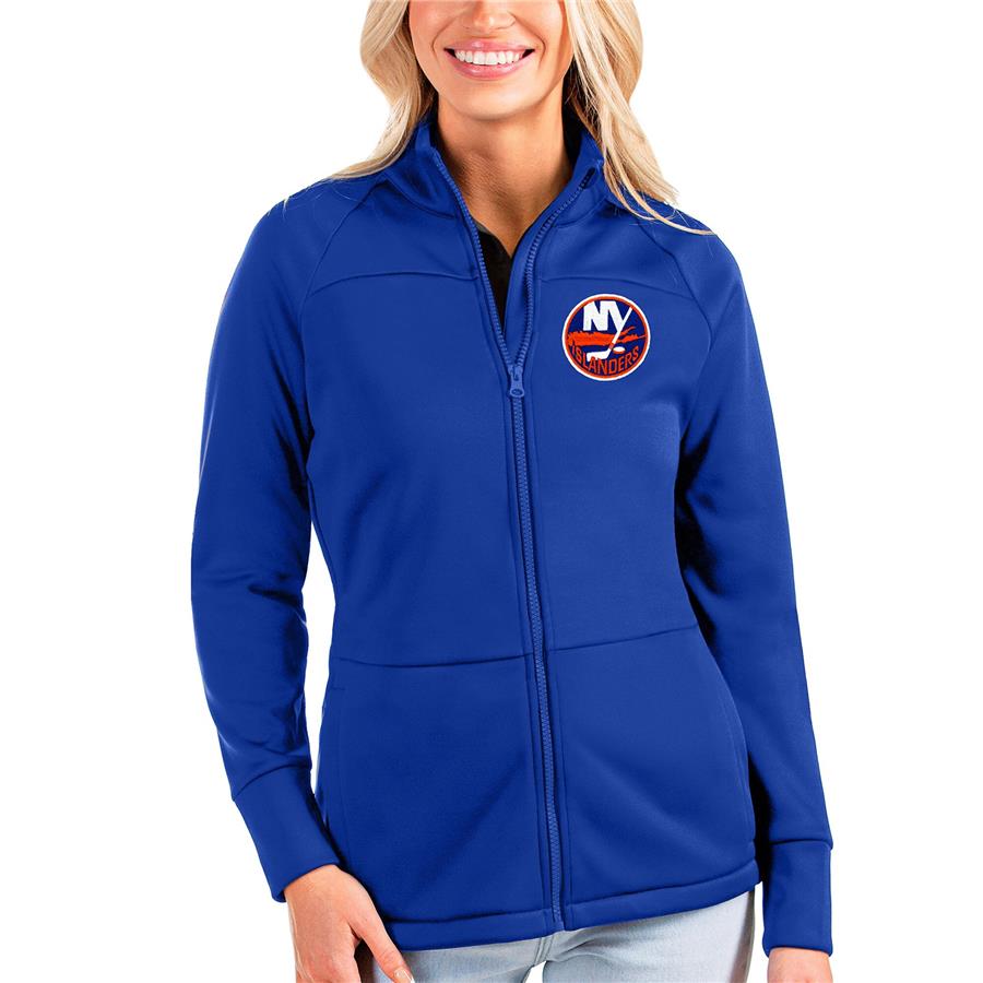 New York Islanders Antigua Women's Links Full-Zip Golf Jacket - Royal