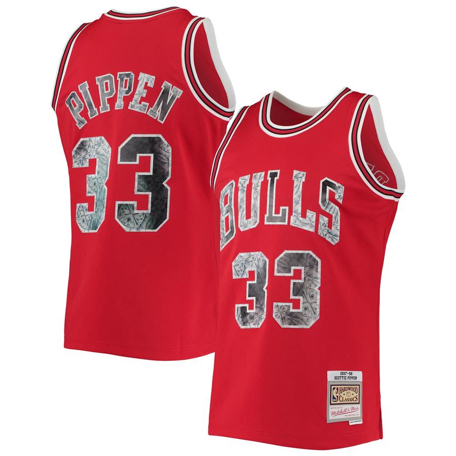 Scottie Pippen Chicago Bulls Mitchell & Ness 1997-98 Hardwood Classics 75th Anniversary Diamond Swingman Jersey - Red