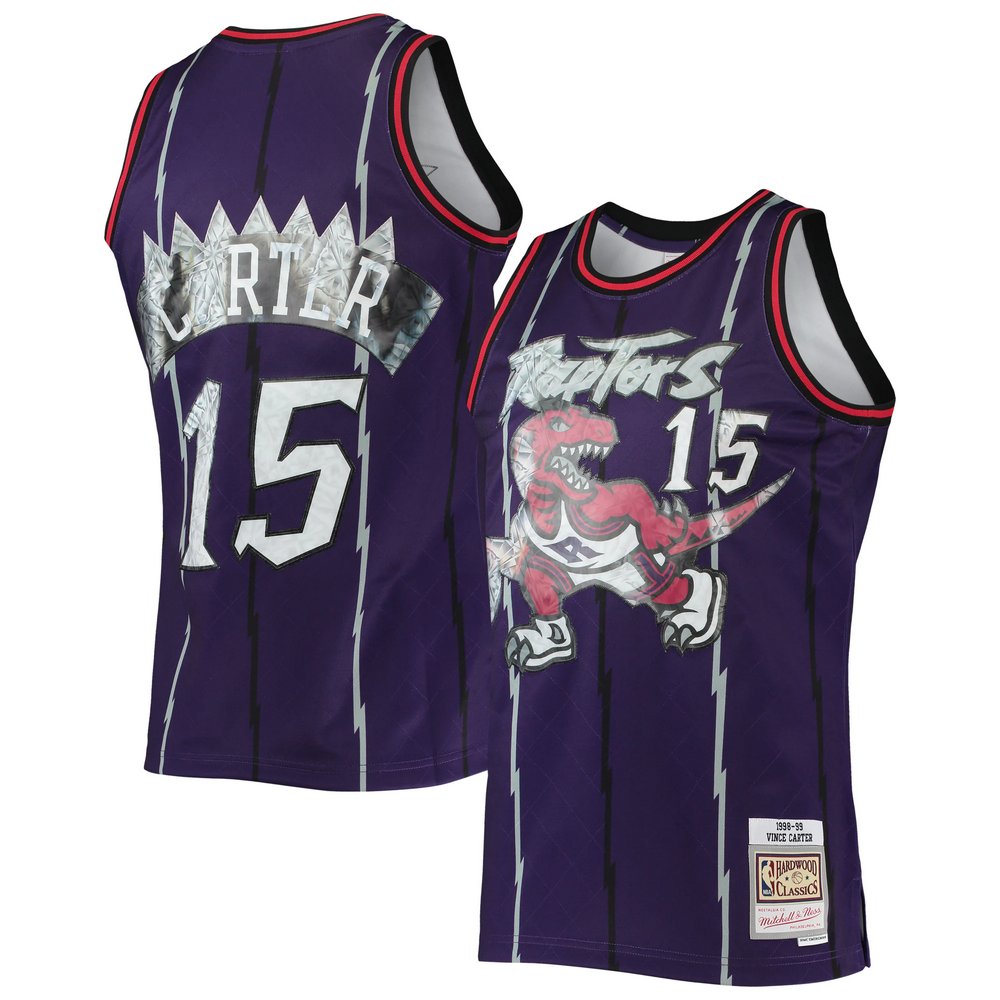 Vince Carter Toronto Raptors Mitchell & Ness 1998-99 Hardwood Classics 75th Anniversary Diamond Swingman Jersey - Purple