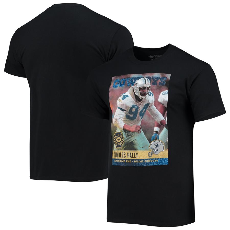 Charles Haley Dallas Cowboys Name & Number T-Shirt - Black