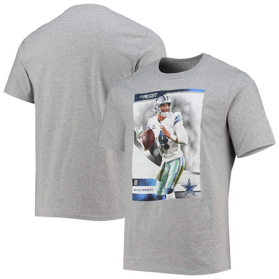 Dak Prescott Dallas Cowboys Name & Number T-Shirt - Heathered Gray