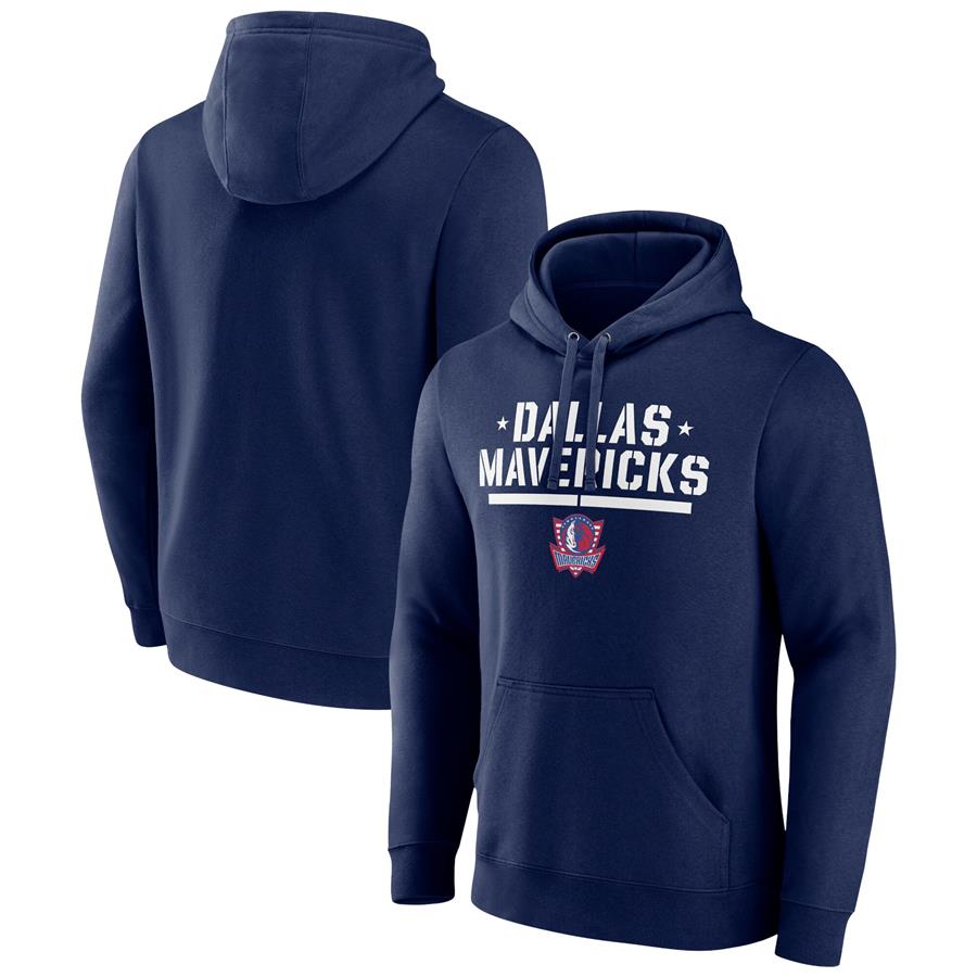 Dallas Mavericks Fanatics Branded Hoops For Troops Trained Pullover Hoodie - Navy