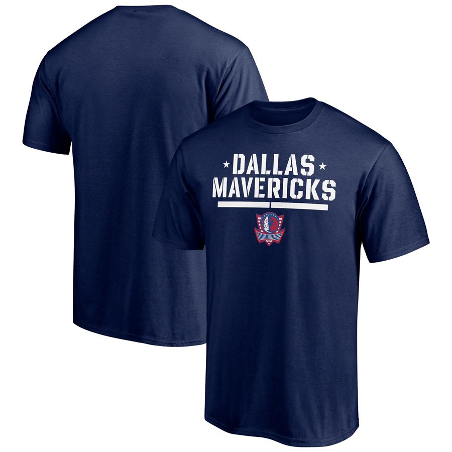 Dallas Mavericks Fanatics Branded Hoops For Troops Trained T-Shirt - Navy