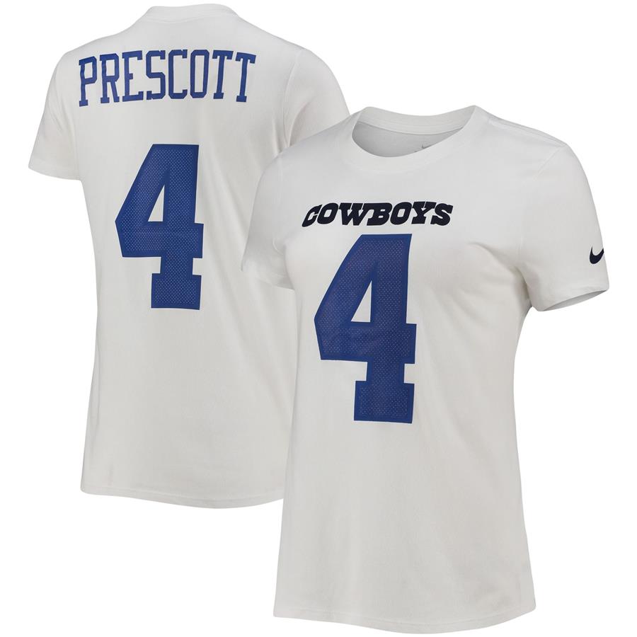 Dak Prescott Dallas Cowboys Nike Women's Name & Number Player Pride 3.0 Performance T-Shirt - White