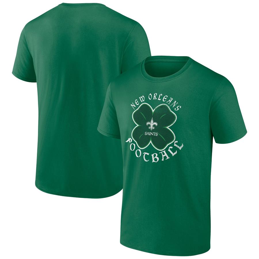 New Orleans Saints Fanatics Branded Celtic Clover T-Shirt - Kelly Green