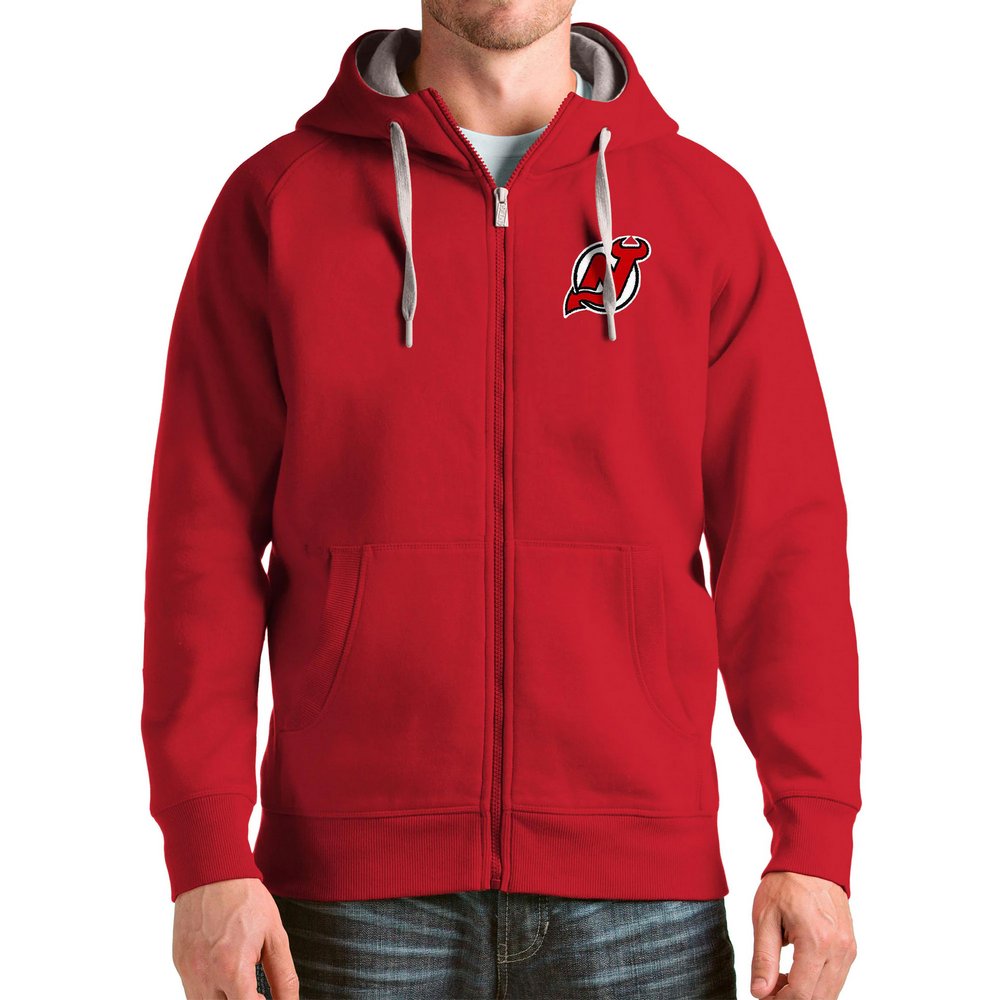 Худи на молнии New Jersey Devils Antigua Logo Victory (красный)