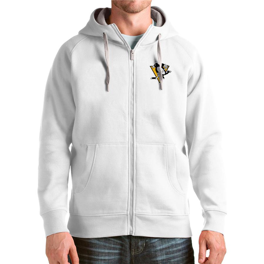 Худи на молнии Pittsburgh Penguins Antigua Logo Victory (белый)