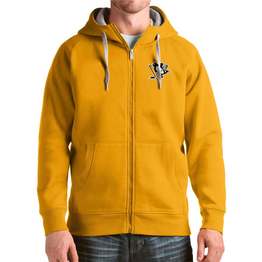 Худи на молнии Pittsburgh Penguins Antigua Logo Victory (золотистый)